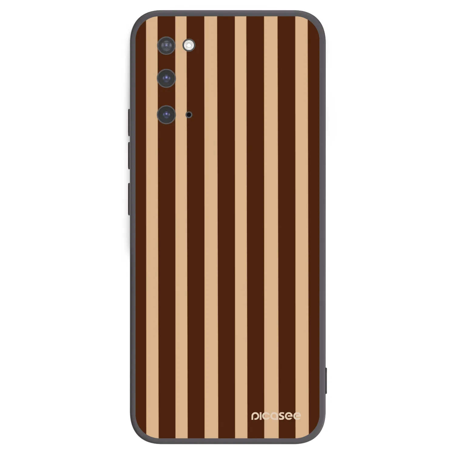 Picasee Μαύρη θήκη σιλικόνης για Samsung Galaxy S20 G980F - Brown lines