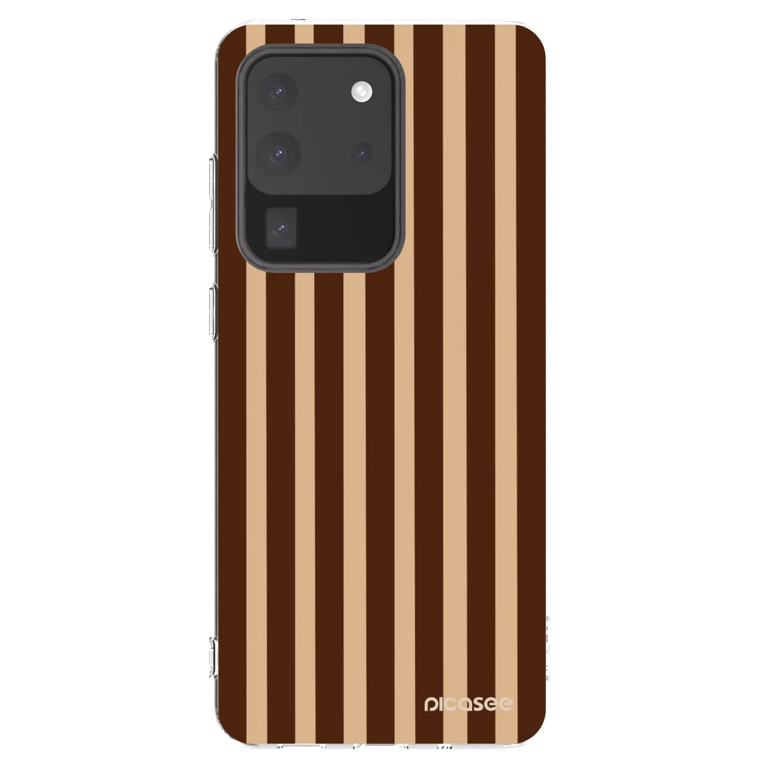 Picasee διαφανής θήκη σιλικόνης Samsung Galaxy S20 Ultra 5G G988F - Brown lines