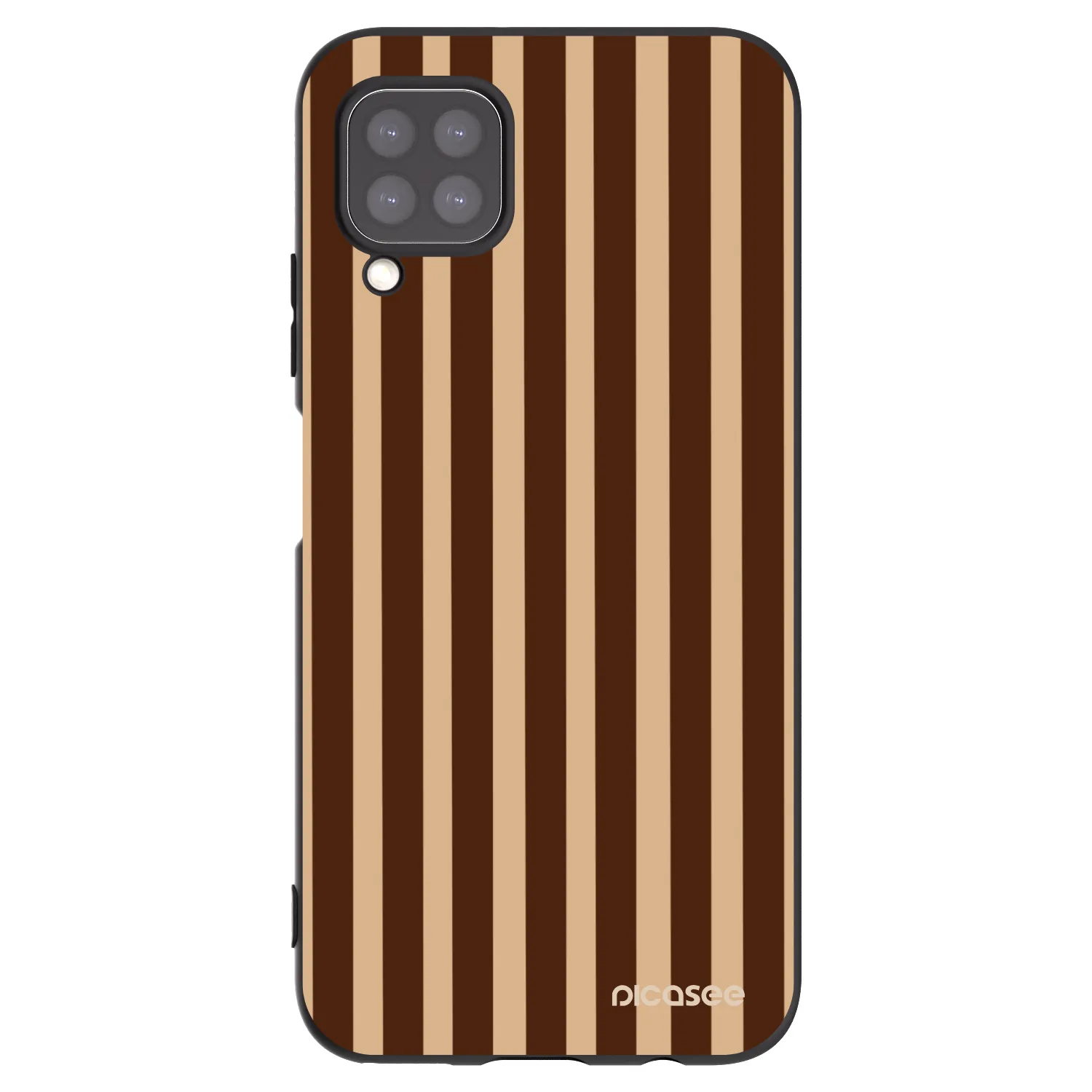 Picasee Μαύρη θήκη σιλικόνης για Huawei P40 Lite - Brown lines