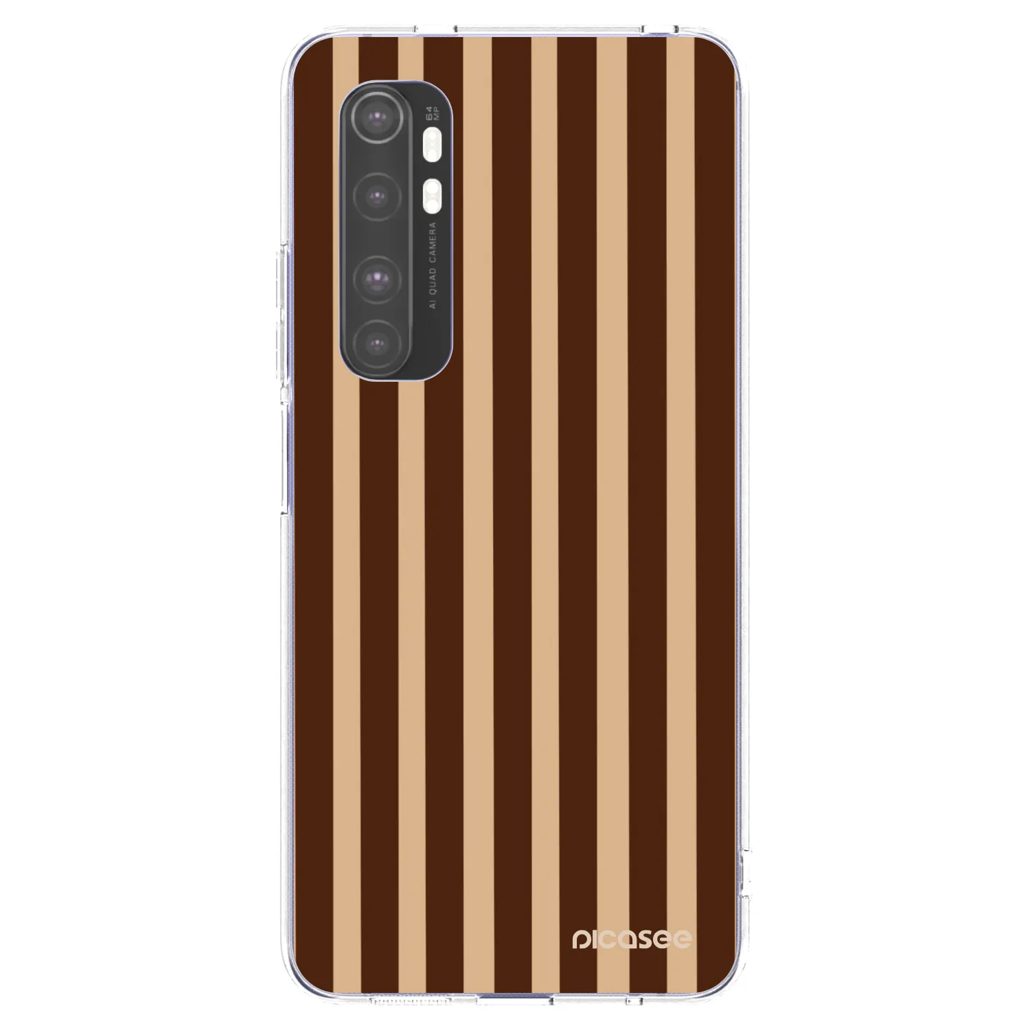 Picasee διαφανής θήκη σιλικόνης Xiaomi Mi Note 10 Lite - Brown lines