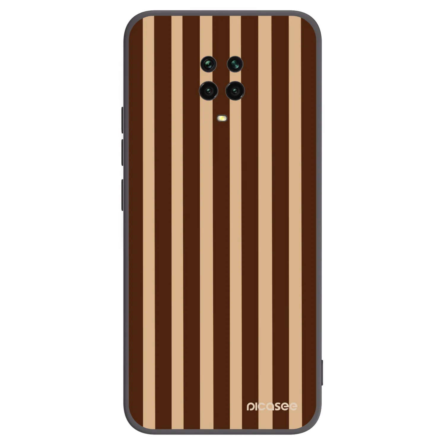 Picasee Μαύρη θήκη σιλικόνης για Xiaomi Redmi Note 9S - Brown lines