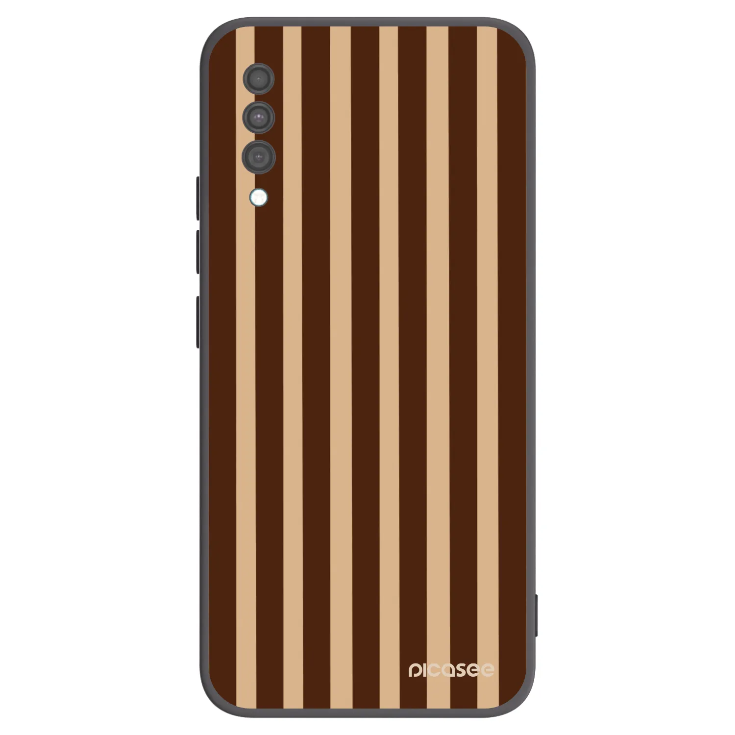 Picasee Μαύρη θήκη σιλικόνης για Samsung Galaxy A30s A307F - Brown lines