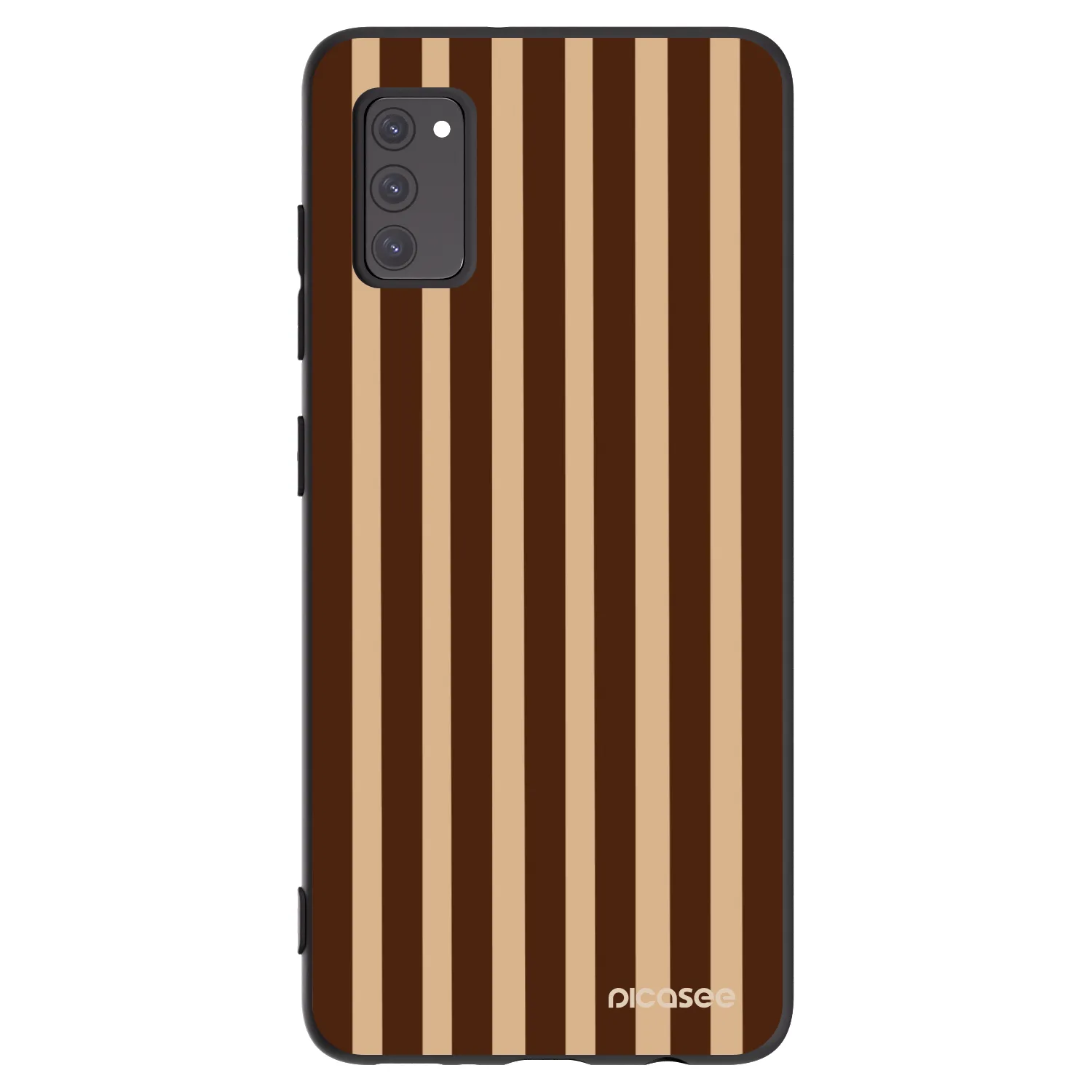 Picasee Μαύρη θήκη σιλικόνης για Samsung Galaxy A41 A415F - Brown lines