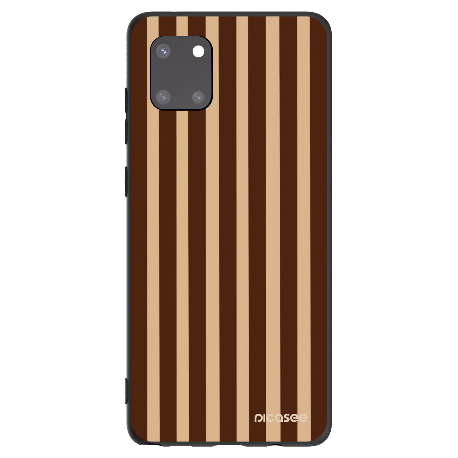Picasee Μαύρη θήκη σιλικόνης για Samsung Galaxy Note 10 Lite N770F - Brown lines