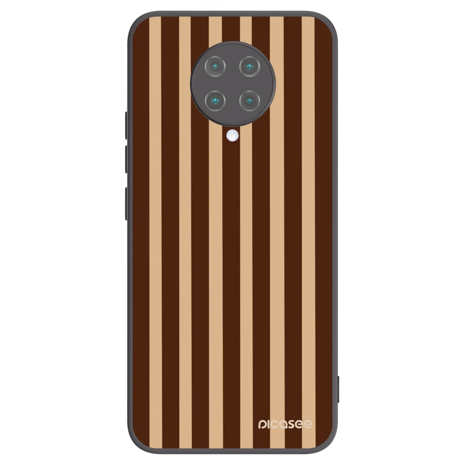 Picasee Μαύρη θήκη σιλικόνης για Xiaomi Poco F2 Pro - Brown lines