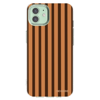 Picasee διαφανής θήκη σιλικόνης Apple iPhone 12 - Caramel lines