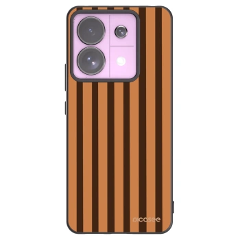 Picasee Μαύρη θήκη σιλικόνης για Xiaomi Redmi Note 13 Pro 5G - Caramel lines