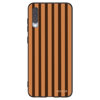 Picasee Μαύρη θήκη σιλικόνης για Samsung Galaxy A70 A705F - Caramel lines