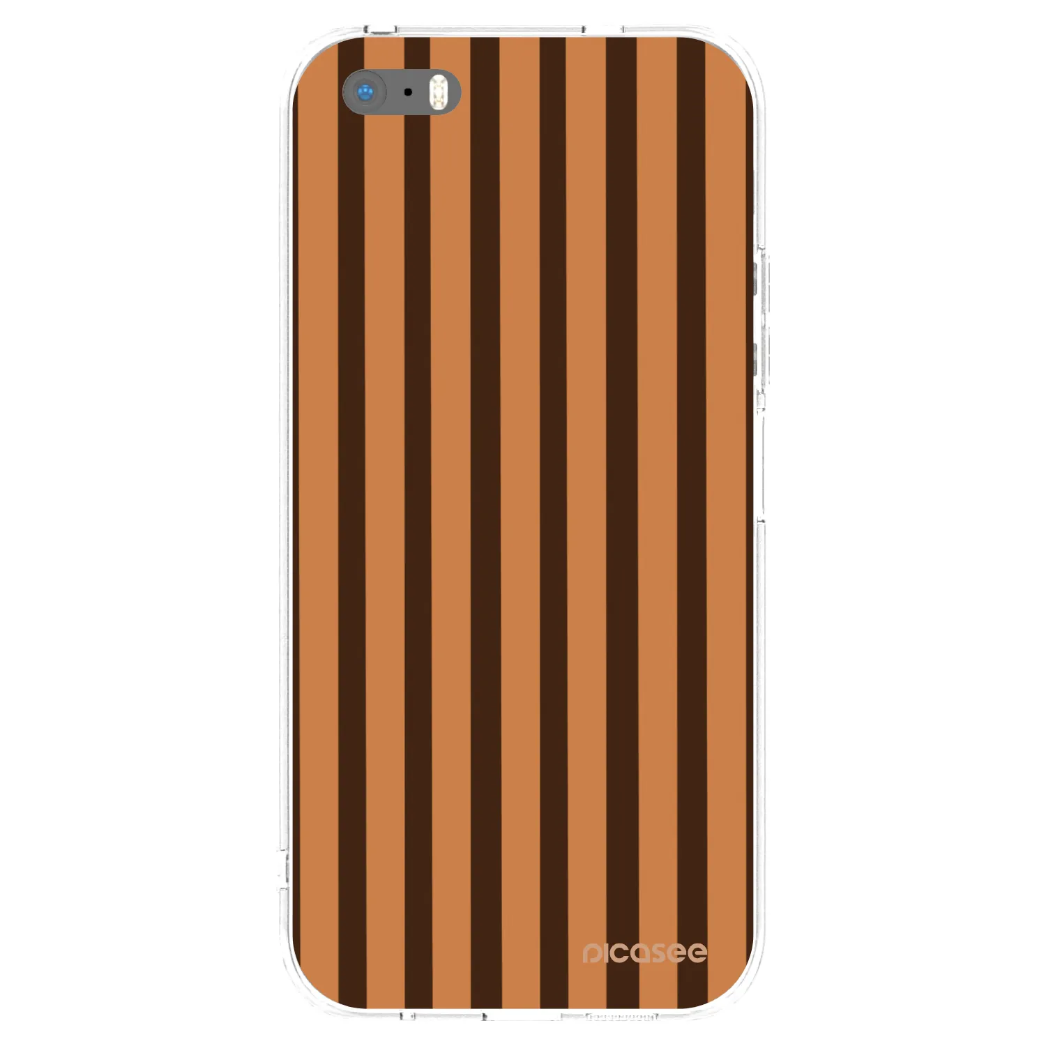 Picasee διαφανής θήκη σιλικόνης Apple iPhone 5/5S/SE - Caramel lines