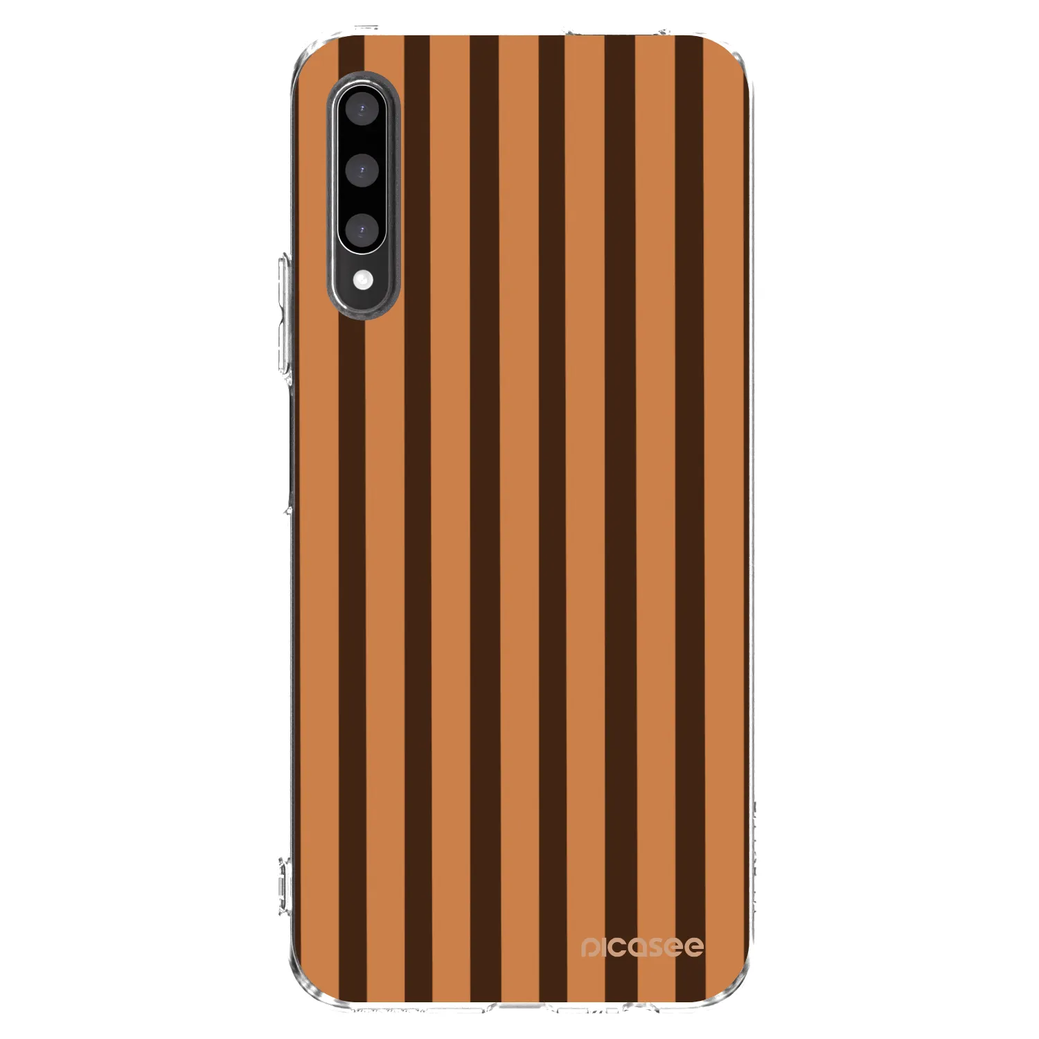 Picasee διαφανής θήκη σιλικόνης Honor 9X Pro - Caramel lines
