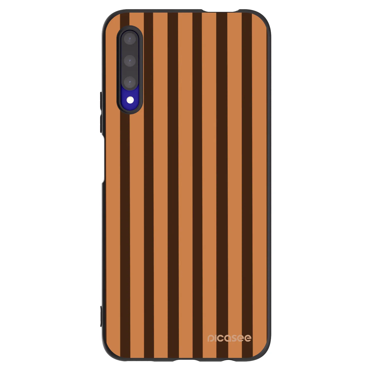 Picasee Μαύρη θήκη σιλικόνης για Honor 9X Pro - Caramel lines