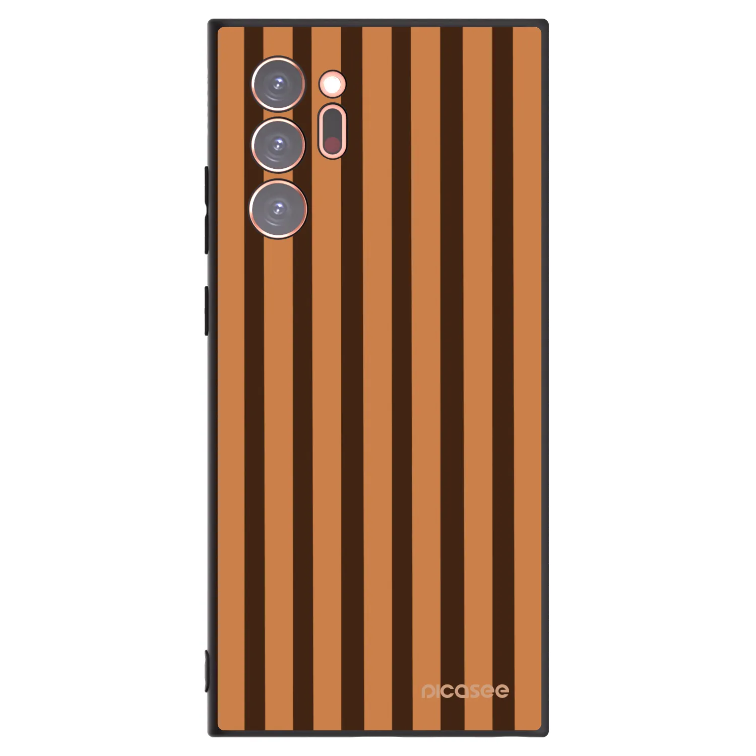 Picasee Μαύρη θήκη σιλικόνης για Samsung Galaxy Note 20 Ultra - Caramel lines