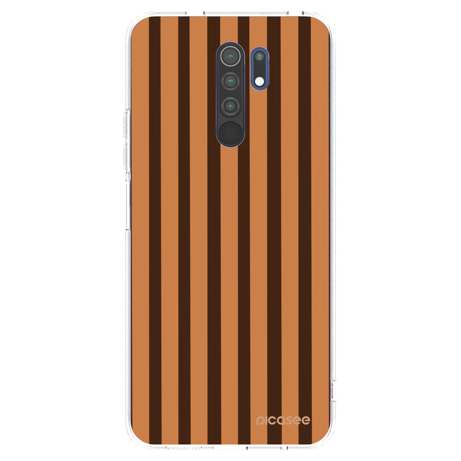 Picasee διαφανής θήκη σιλικόνης Xiaomi Redmi 9 - Caramel lines