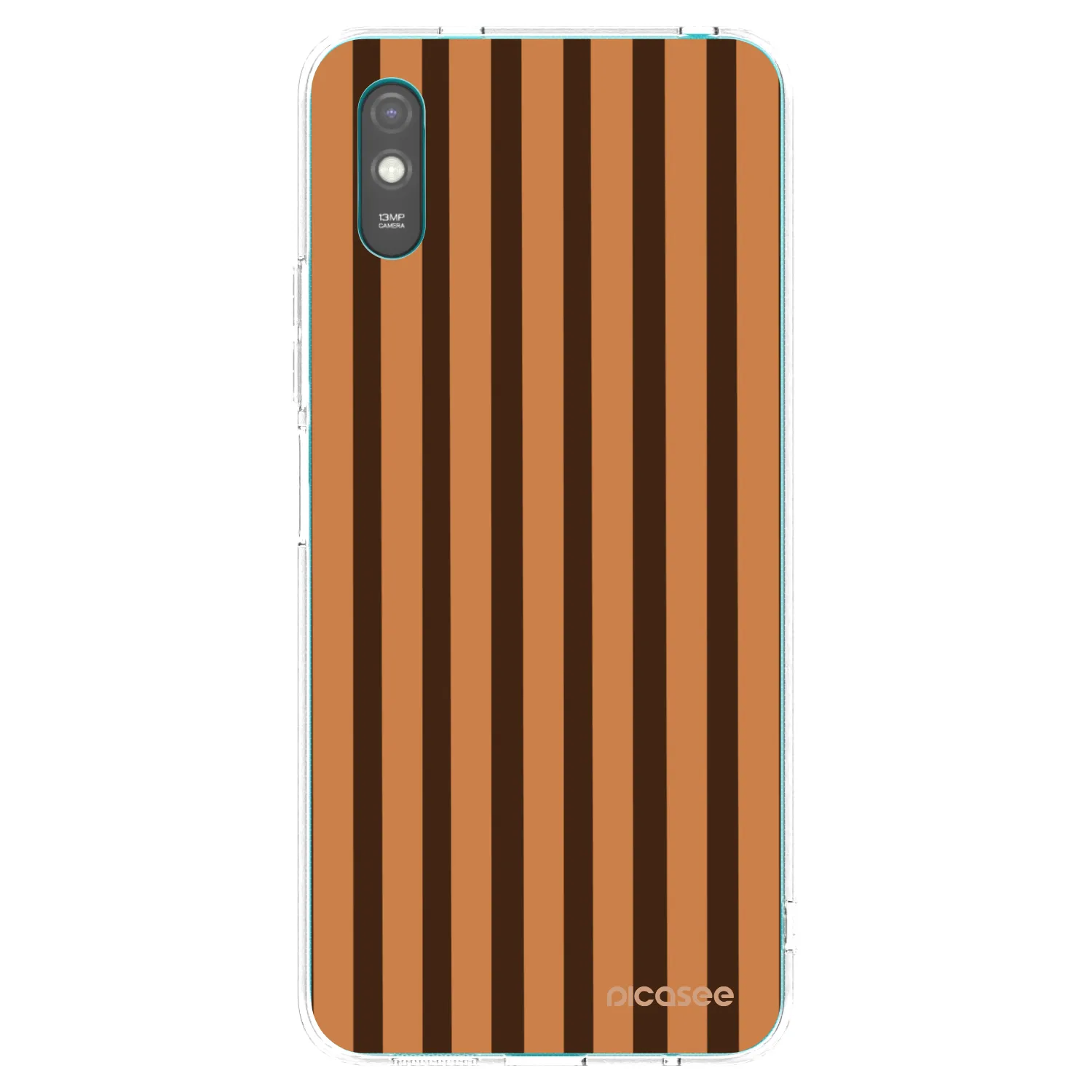 Picasee διαφανής θήκη σιλικόνης Xiaomi Redmi 9A - Caramel lines