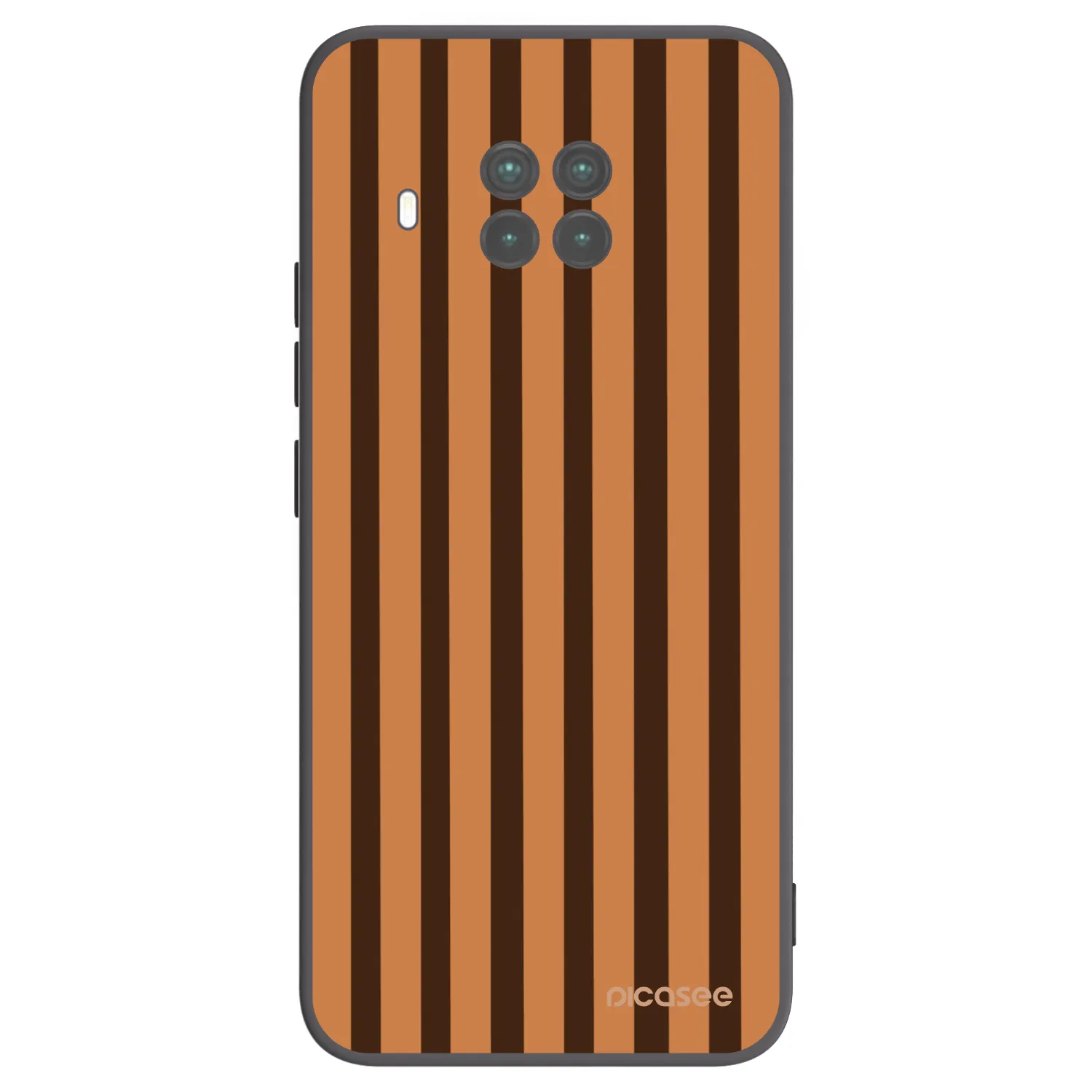 Picasee Μαύρη θήκη σιλικόνης για Xiaomi Mi 10T Lite - Caramel lines