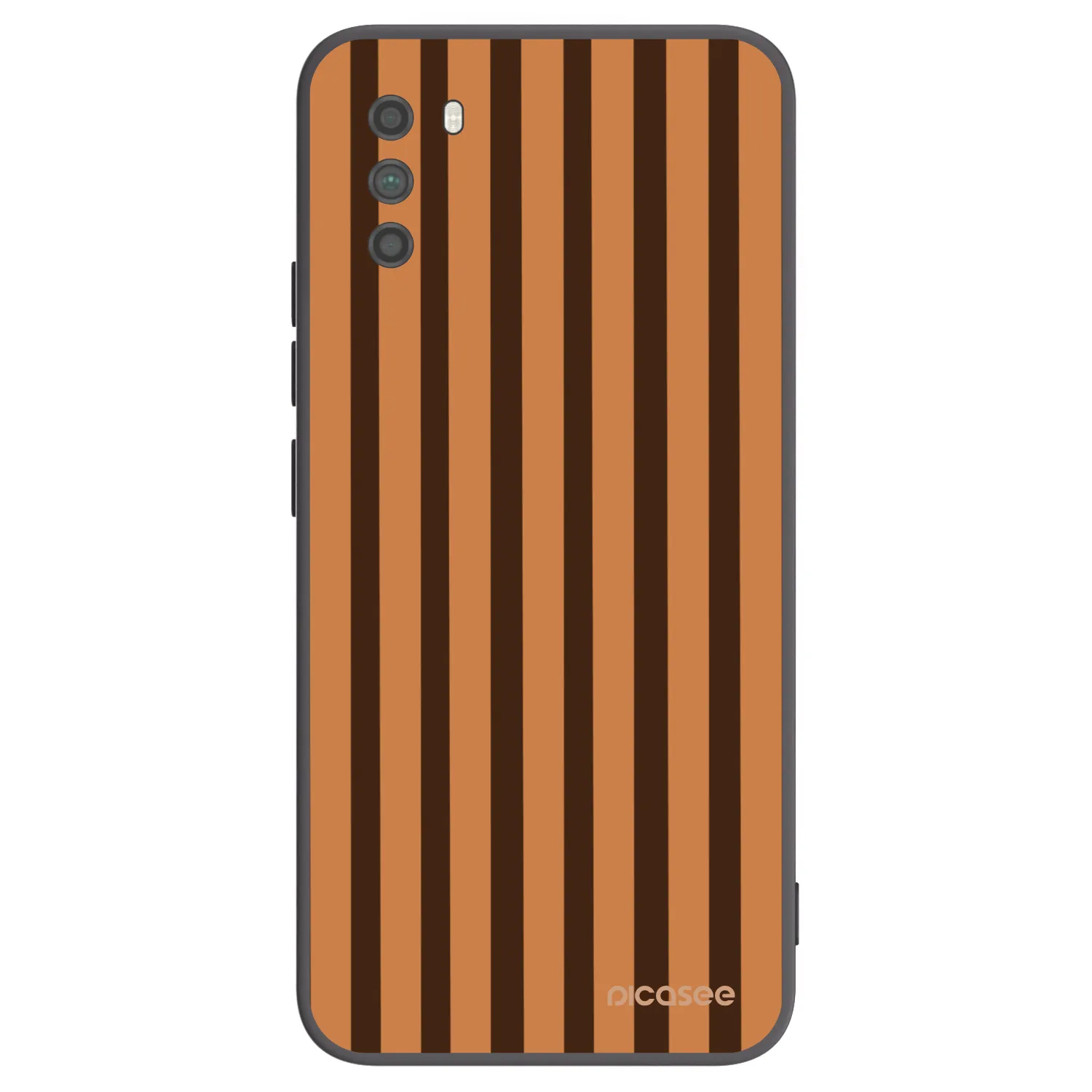 Picasee Μαύρη θήκη σιλικόνης για Xiaomi Poco M3 - Caramel lines