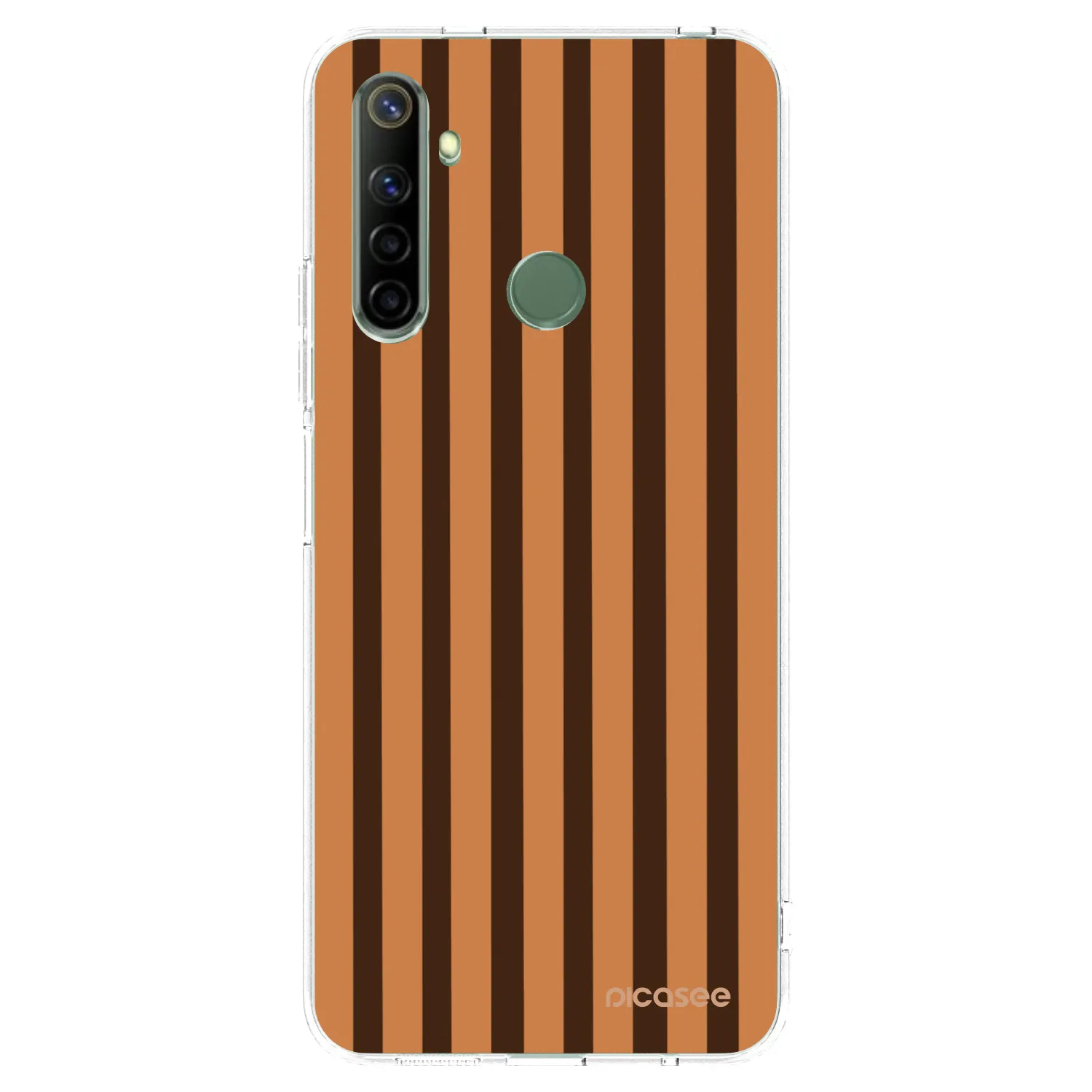 Picasee διαφανής θήκη σιλικόνης Realme 6i - Caramel lines