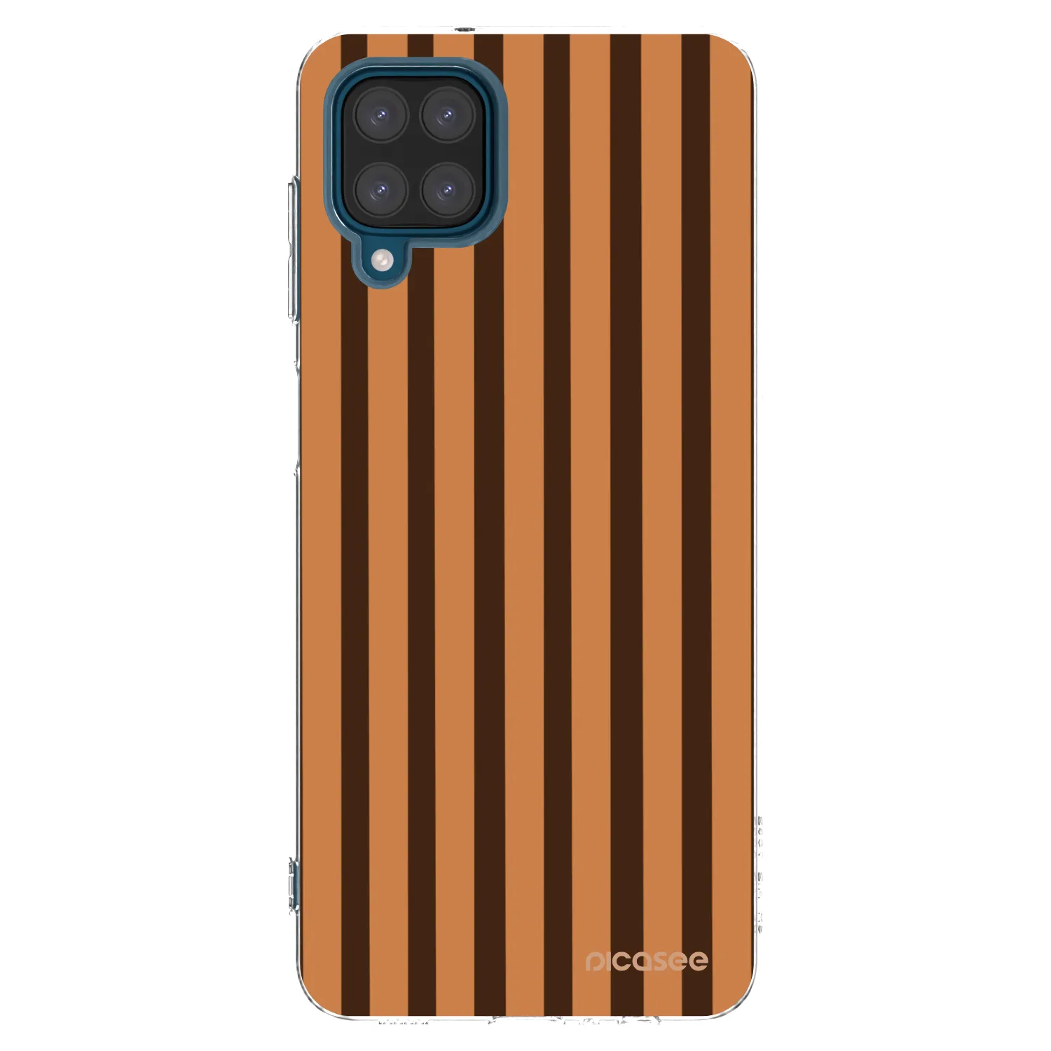 Picasee διαφανής θήκη σιλικόνης Samsung Galaxy A12 A125F - Caramel lines