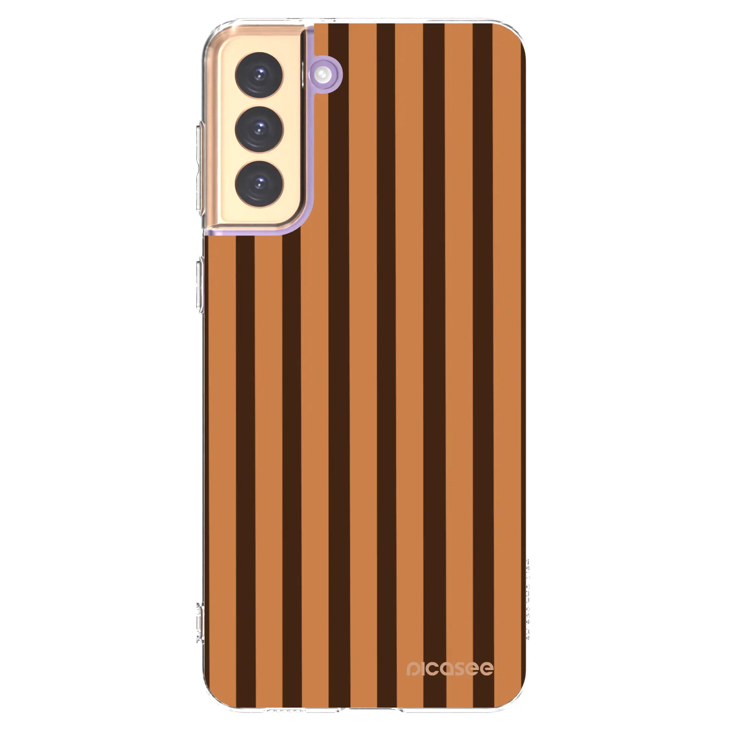 Picasee διαφανής θήκη σιλικόνης Samsung Galaxy S21+ 5G G996F - Caramel lines