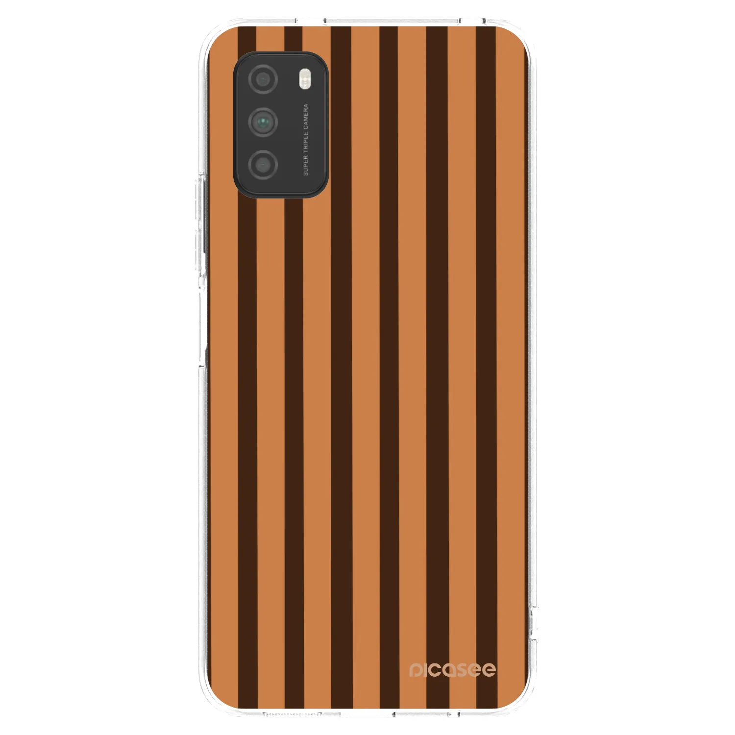 Picasee διαφανής θήκη σιλικόνης Xiaomi Poco M3 - Caramel lines