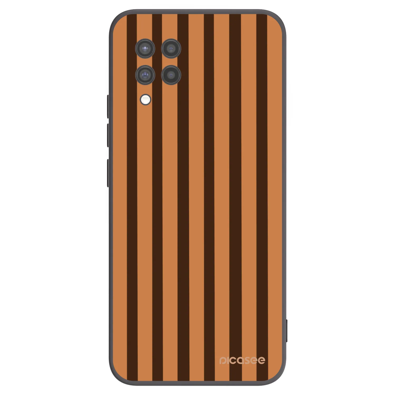 Picasee Μαύρη θήκη σιλικόνης για Samsung Galaxy A42 A426B - Caramel lines