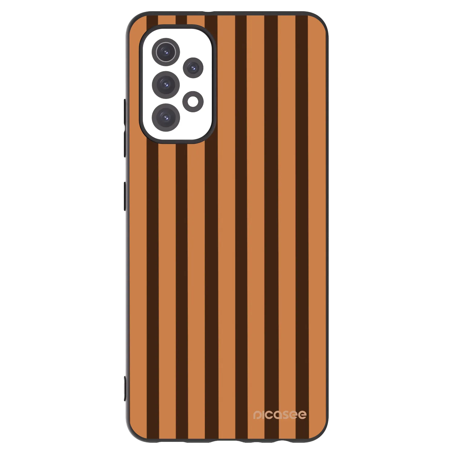 Picasee Μαύρη θήκη σιλικόνης για Samsung Galaxy A32 5G A326B - Caramel lines