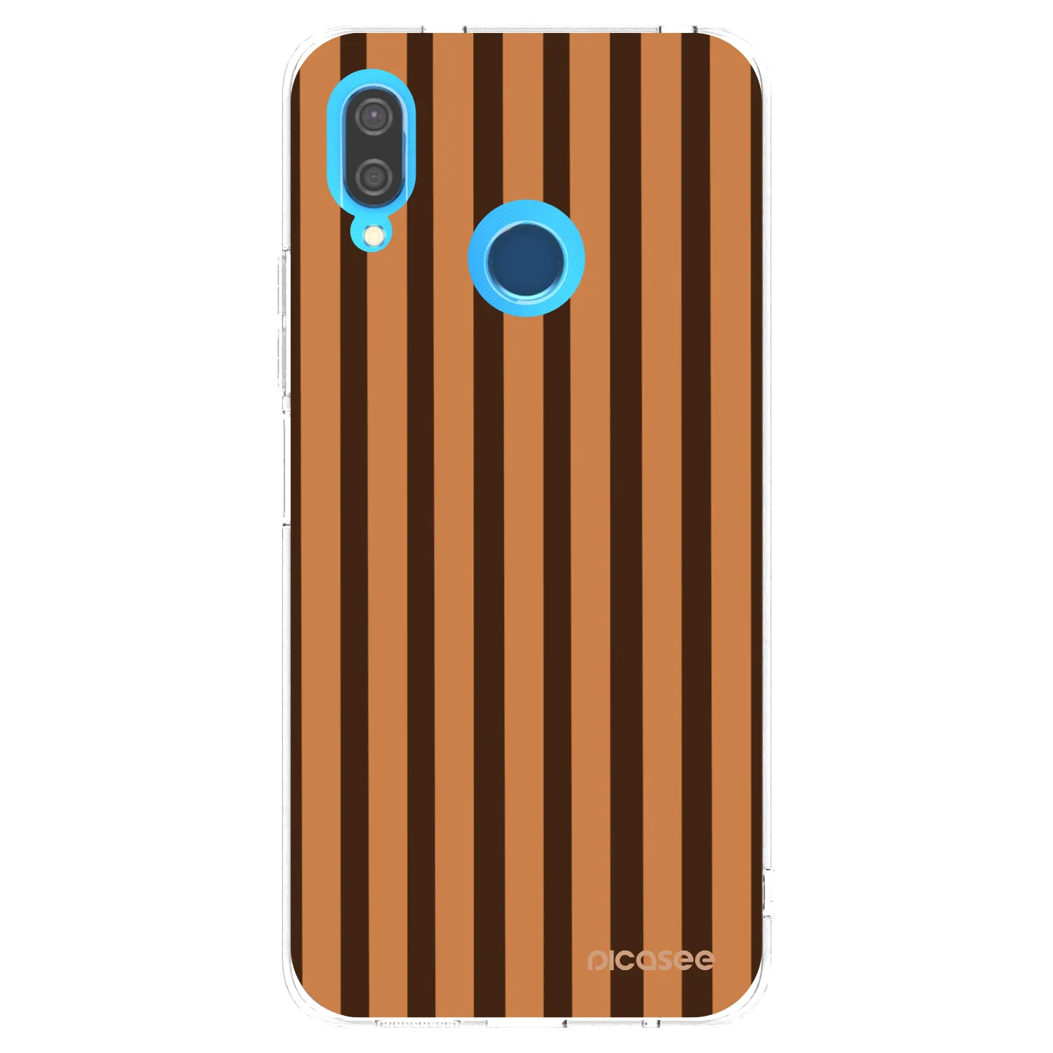 Picasee διαφανής θήκη σιλικόνης Huawei P20 Lite - Caramel lines