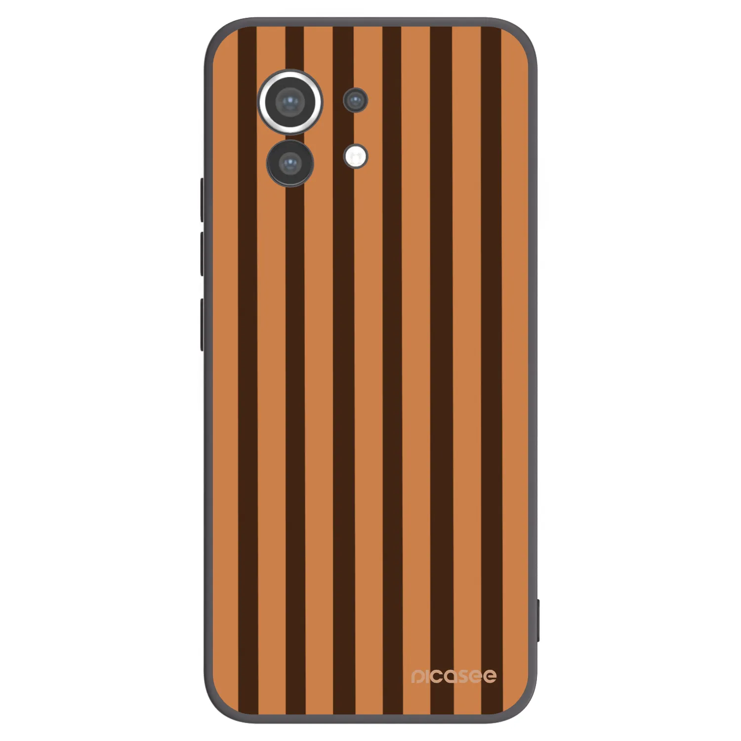 Picasee Μαύρη θήκη σιλικόνης για Xiaomi Mi 11 - Caramel lines