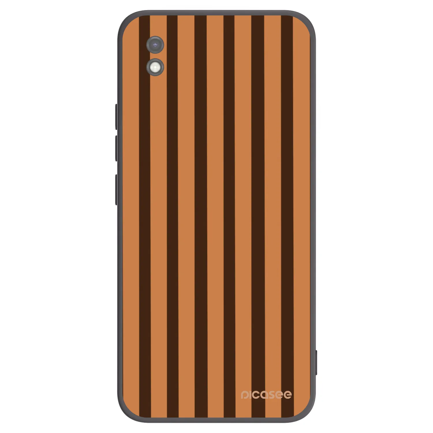 Picasee Μαύρη θήκη σιλικόνης για Xiaomi Redmi 9AT - Caramel lines