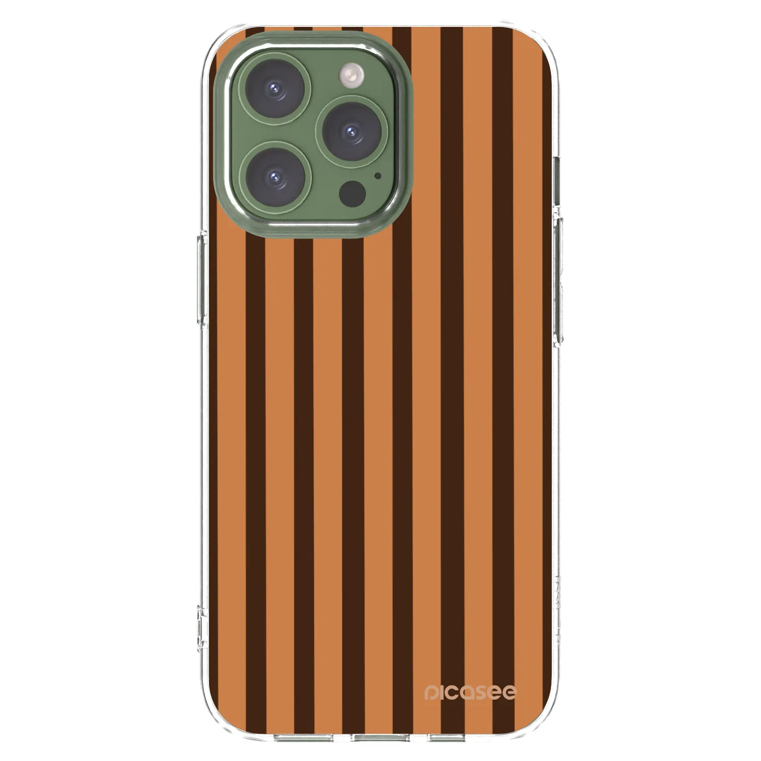 Picasee διαφανής θήκη σιλικόνης Apple iPhone 13 Pro - Caramel lines