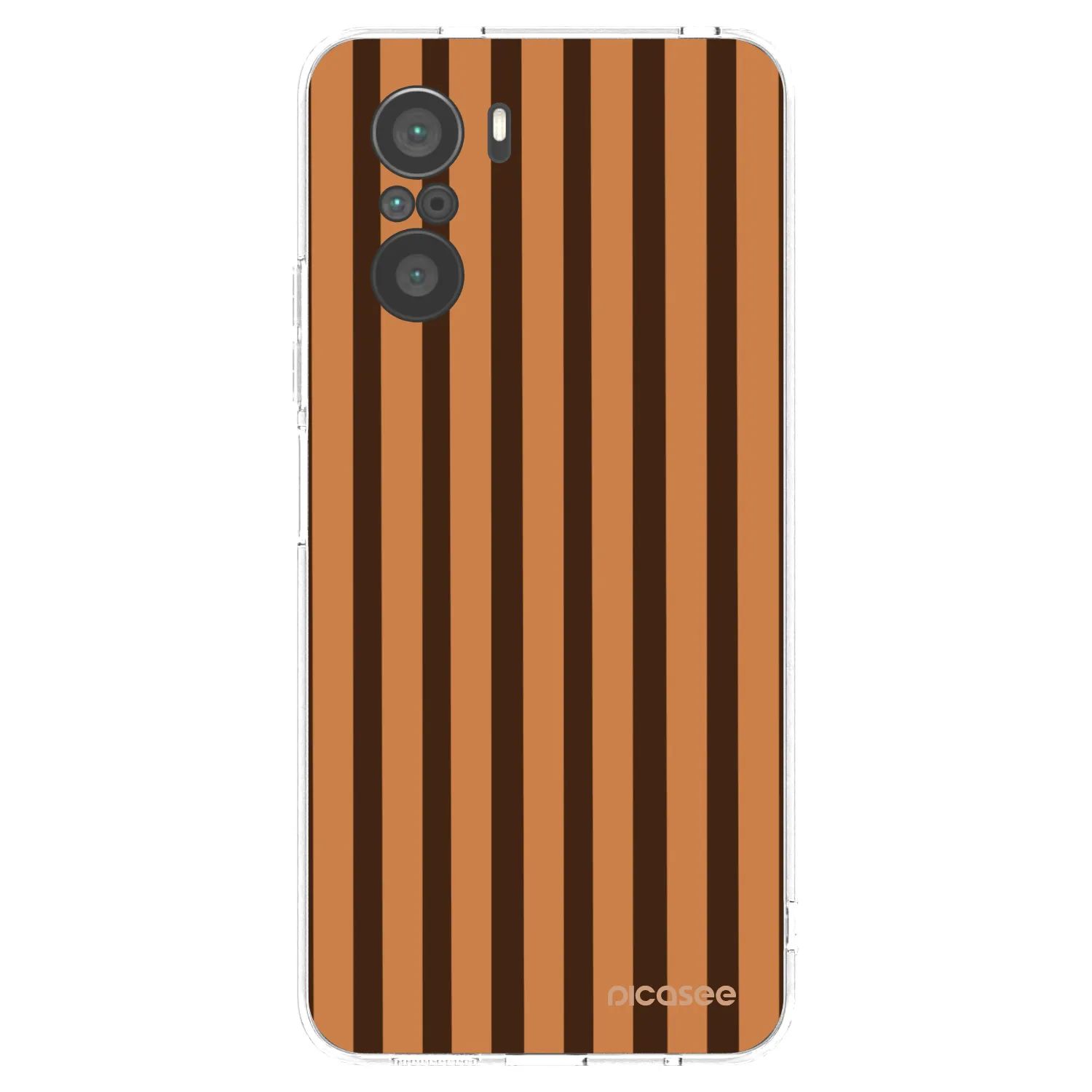 Picasee διαφανής θήκη σιλικόνης Xiaomi Poco F3 - Caramel lines
