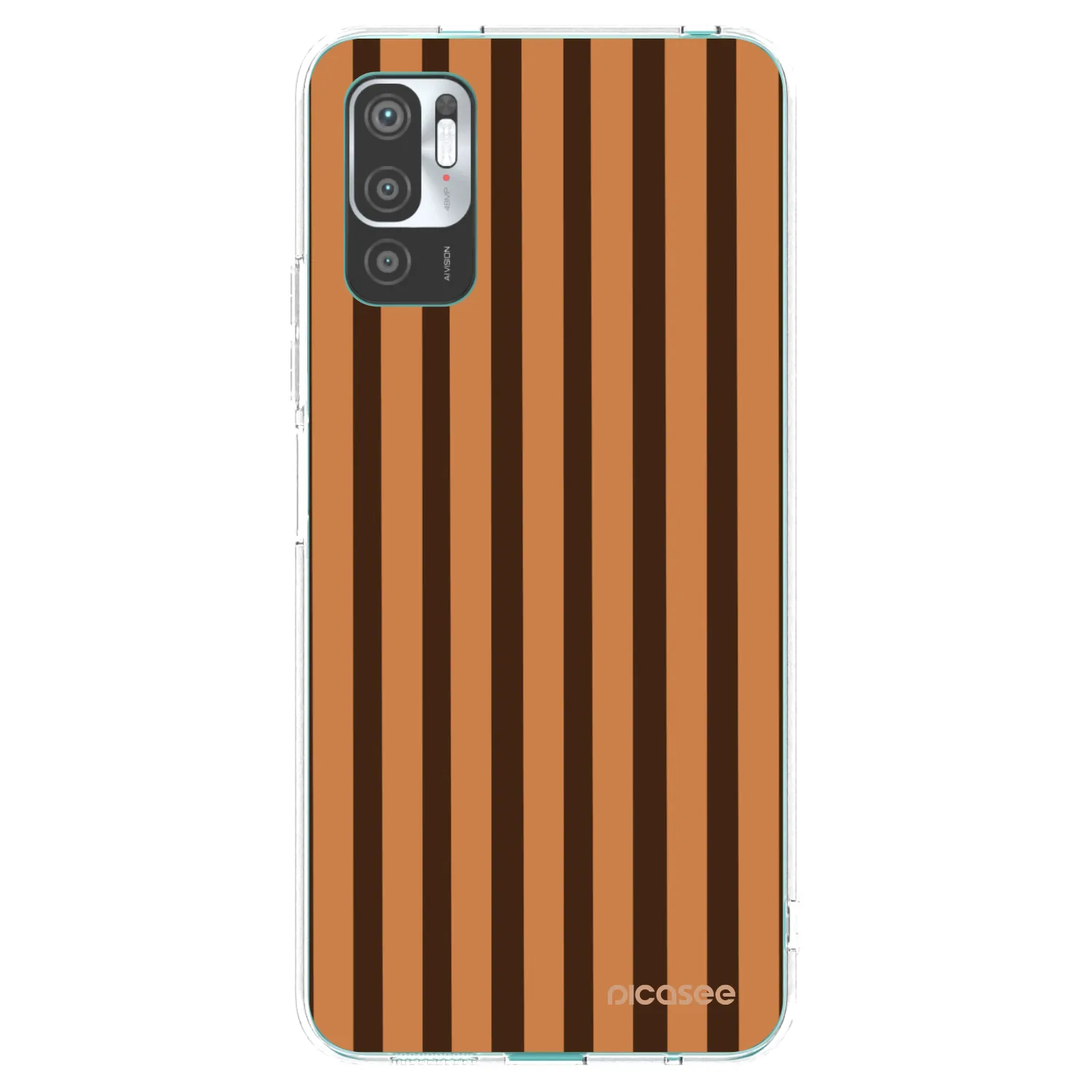 Picasee διαφανής θήκη σιλικόνης Xiaomi Redmi Note 10 5G - Caramel lines