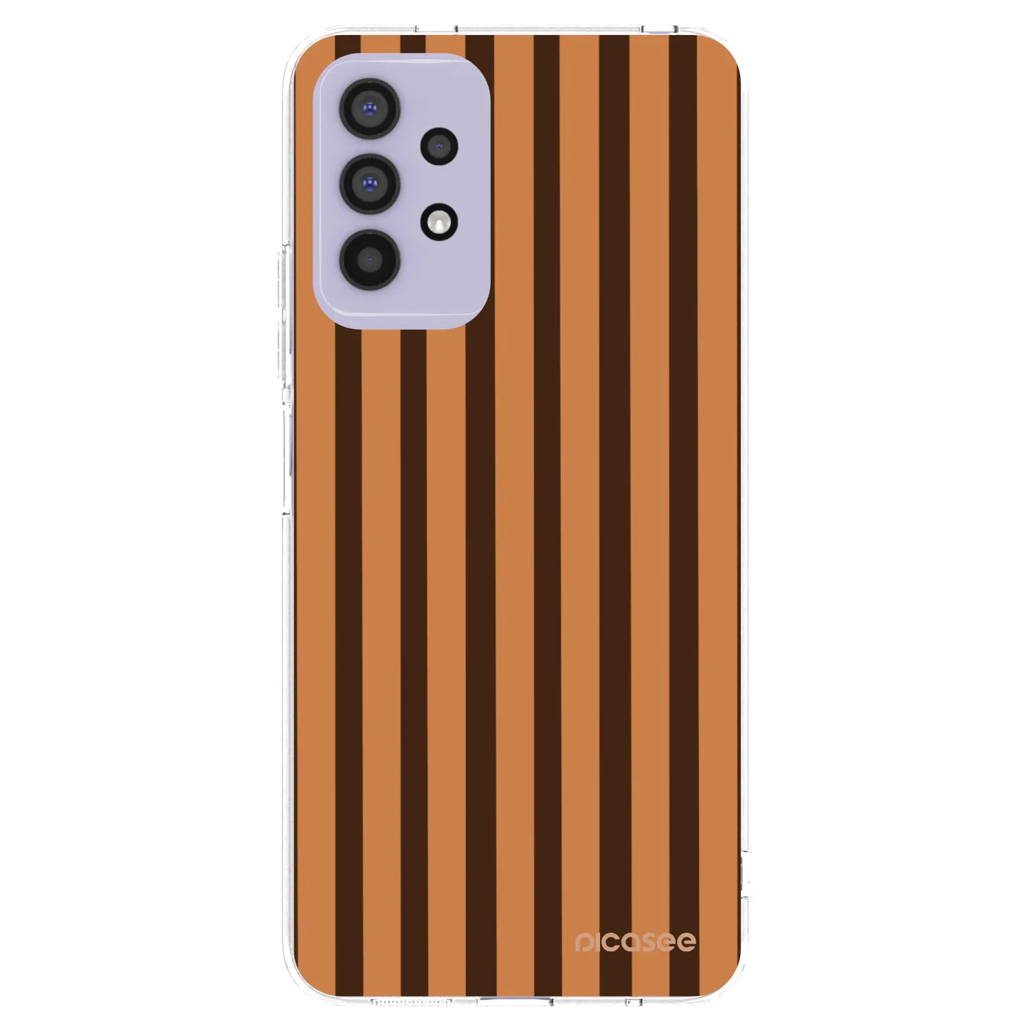 Picasee διαφανής θήκη σιλικόνης Samsung Galaxy A32 4G SM-A325F - Caramel lines