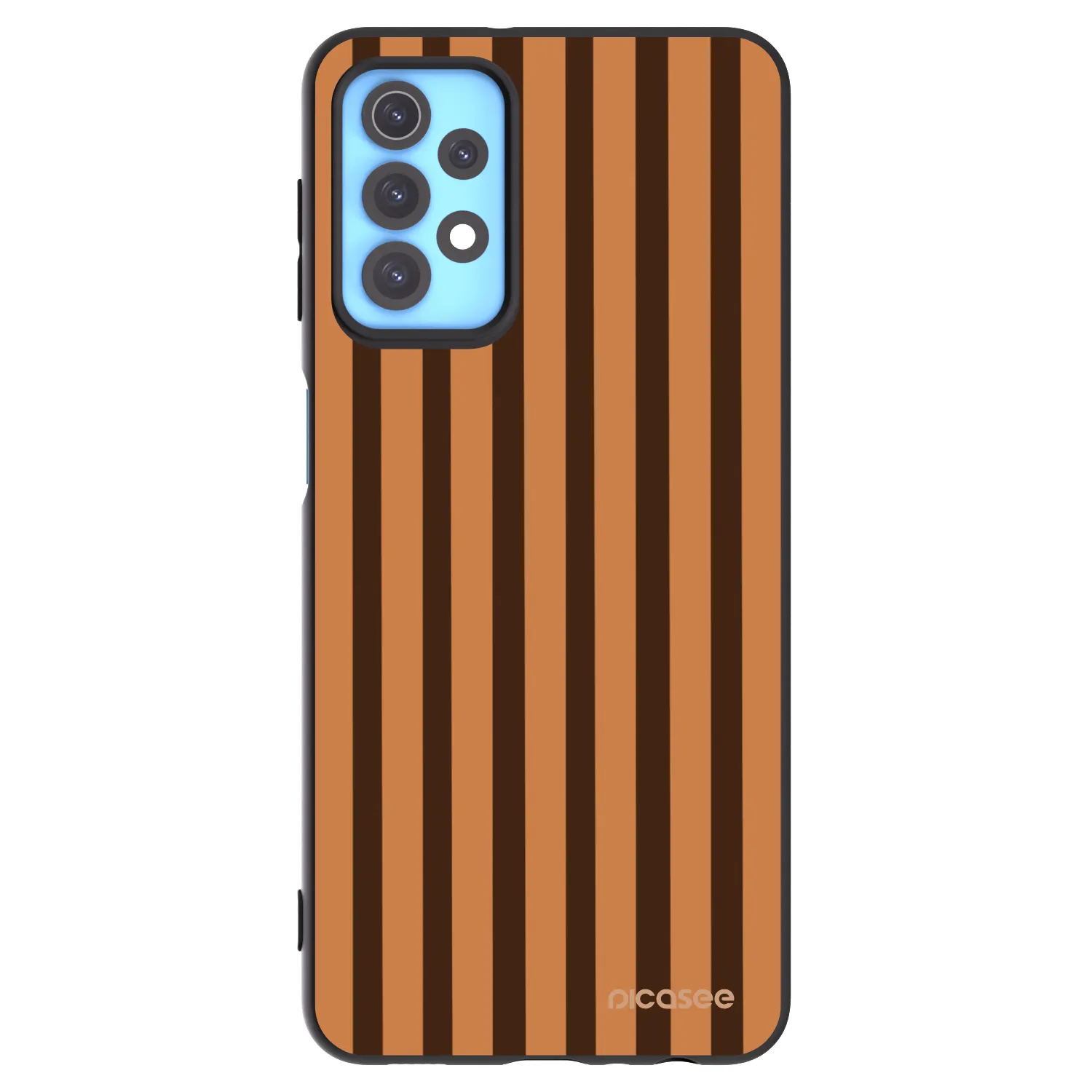 Picasee Μαύρη θήκη σιλικόνης για Samsung Galaxy A32 4G SM-A325F - Caramel lines