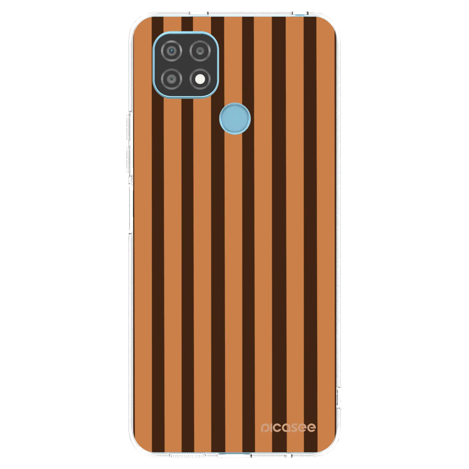 Picasee διαφανής θήκη σιλικόνης Realme C21 - Caramel lines