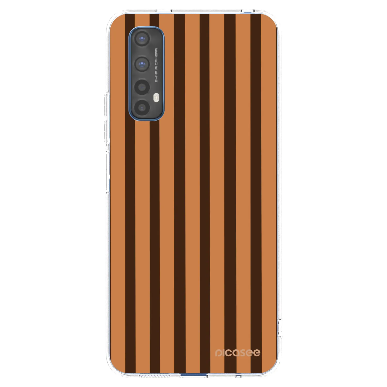Picasee διαφανής θήκη σιλικόνης Realme 7 - Caramel lines