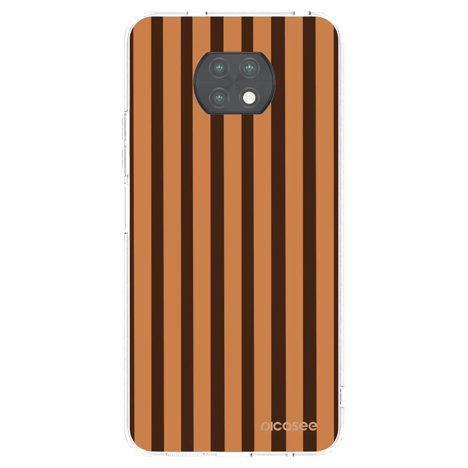 Picasee διαφανής θήκη σιλικόνης Xiaomi Redmi Note 9T - Caramel lines