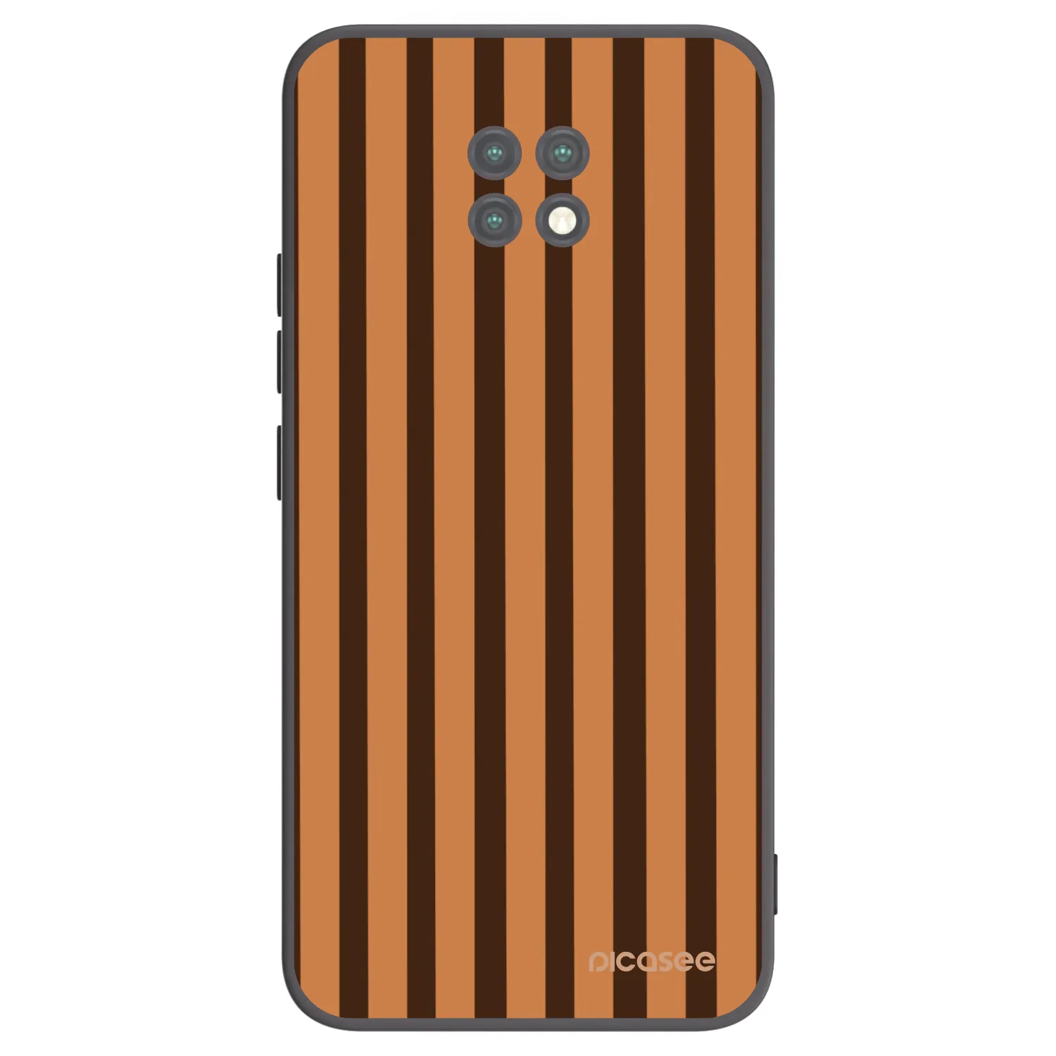 Picasee Μαύρη θήκη σιλικόνης για Xiaomi Redmi Note 9T - Caramel lines