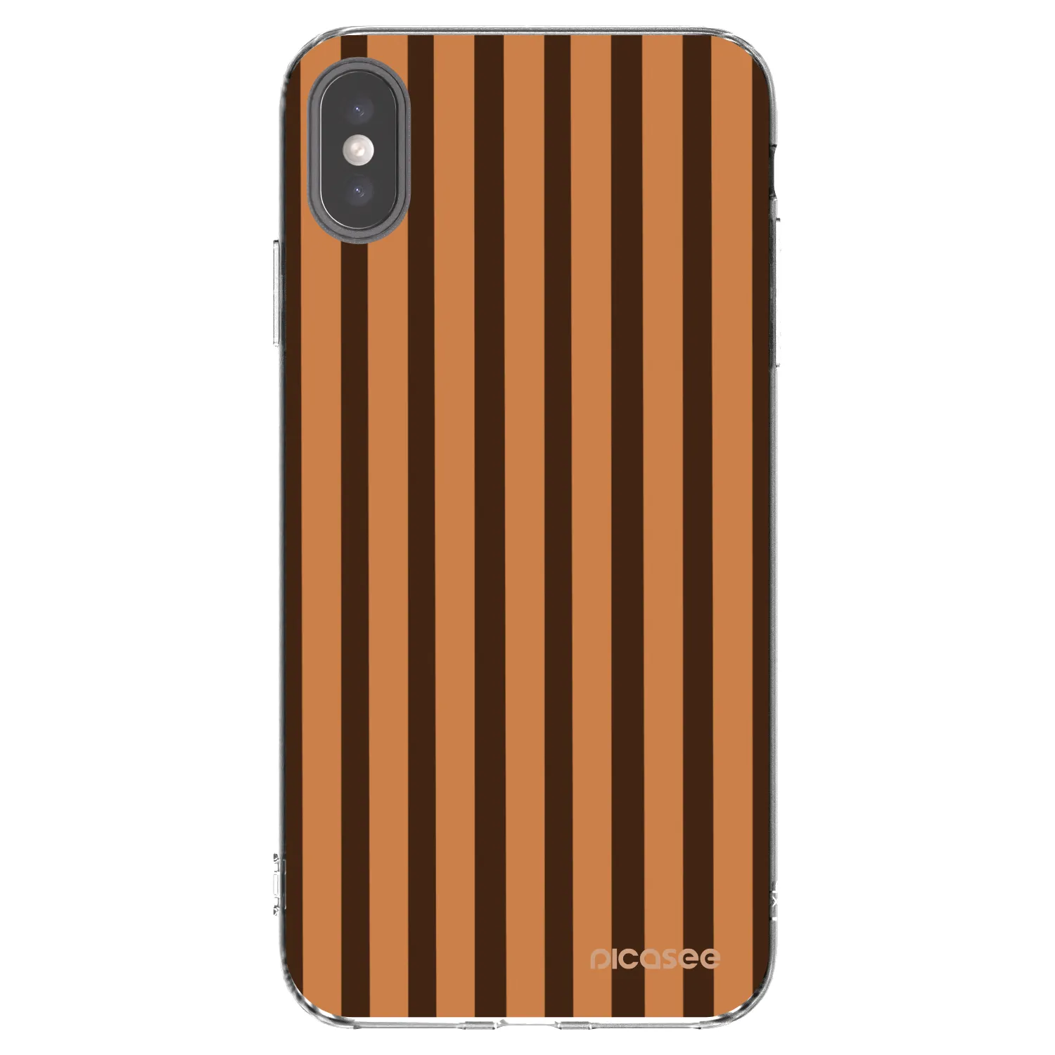 Picasee διαφανής θήκη σιλικόνης Apple iPhone XS Max - Caramel lines