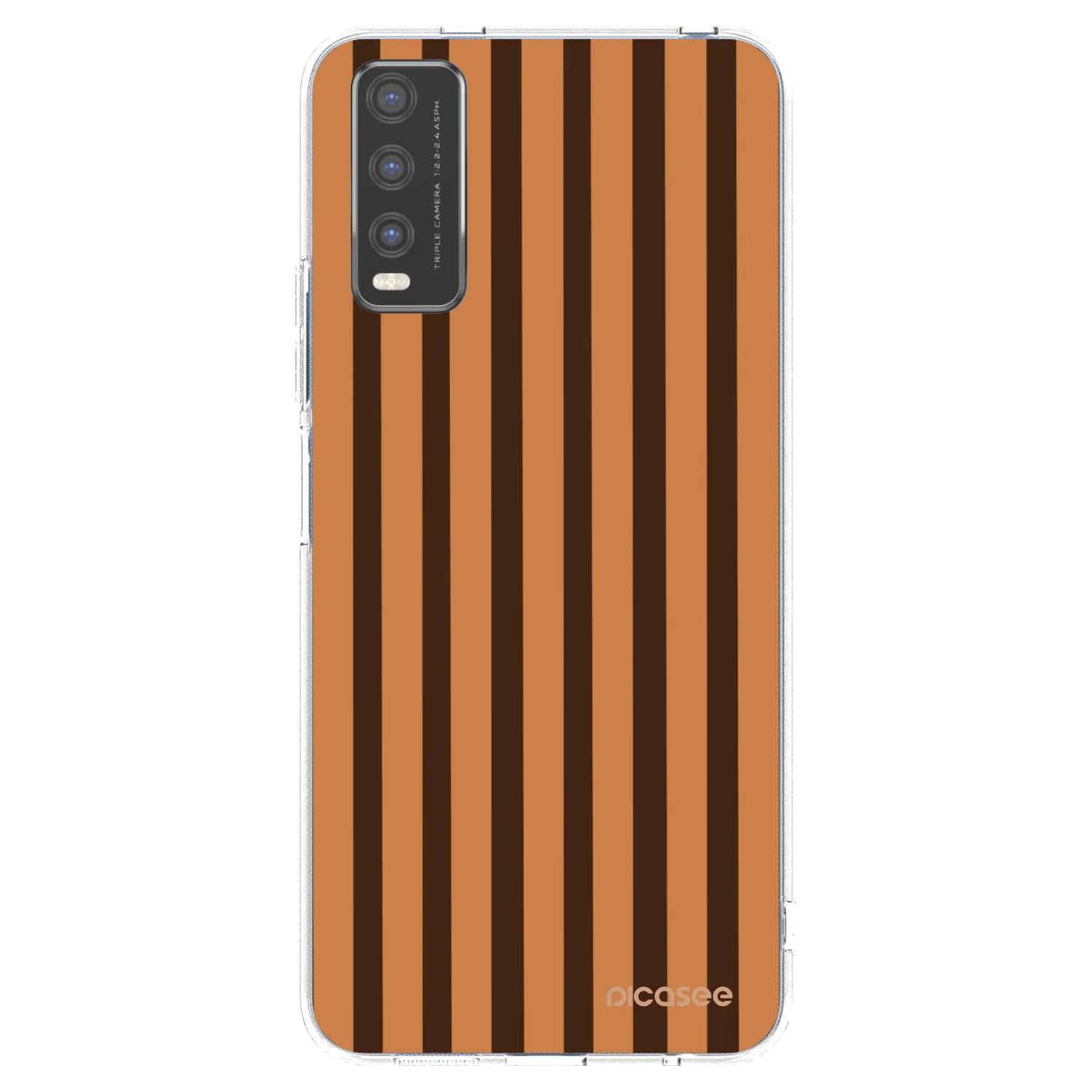 Picasee διαφανής θήκη σιλικόνης Vivo Y20s - Caramel lines