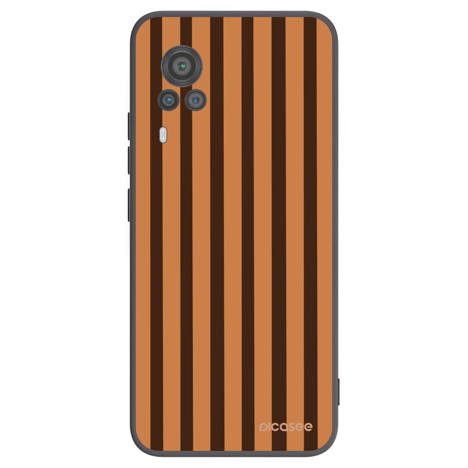 Picasee Μαύρη θήκη σιλικόνης για Vivo X60 Pro 5G - Caramel lines
