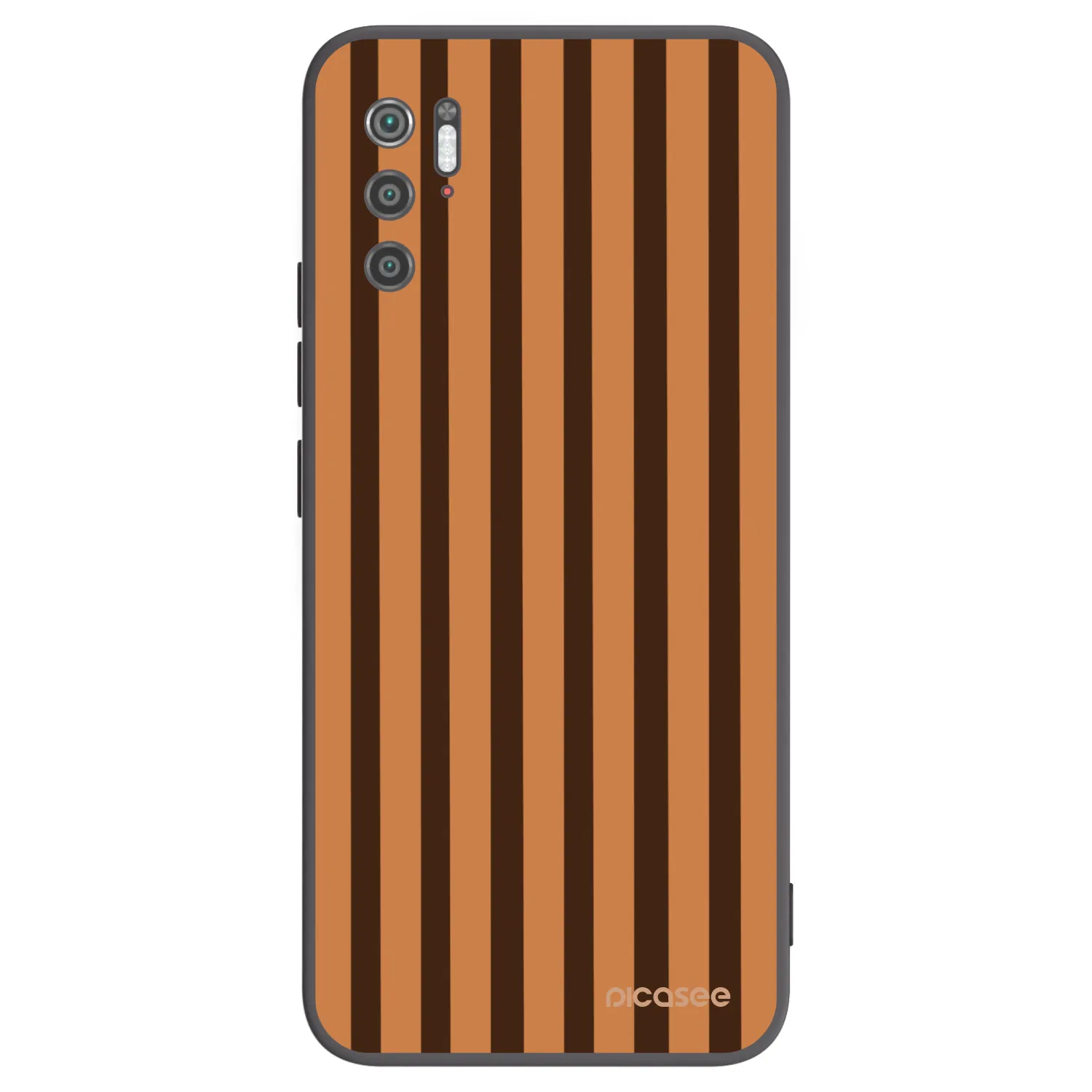 Picasee Μαύρη θήκη σιλικόνης για Xiaomi Poco M3 Pro 5G - Caramel lines