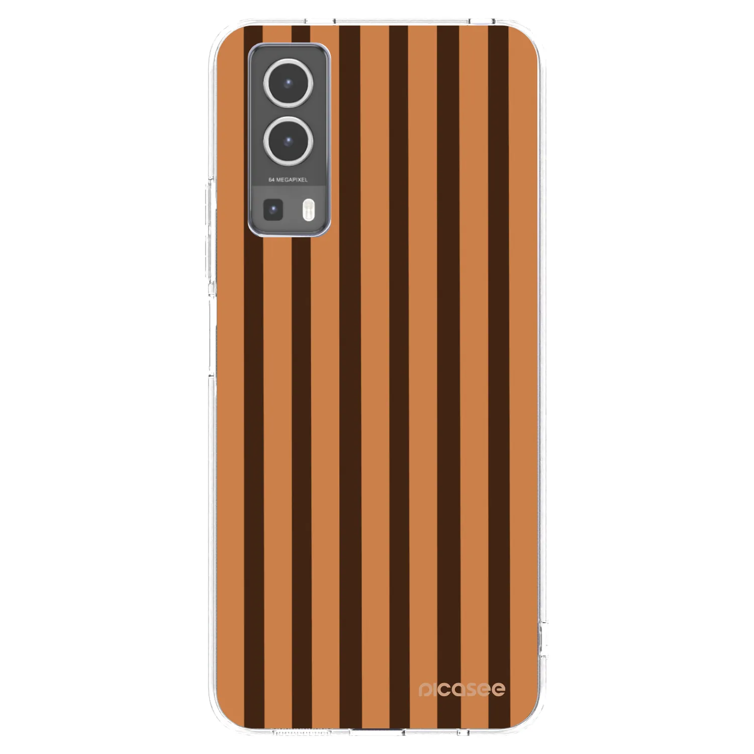 Picasee διαφανής θήκη σιλικόνης Vivo Y72 5G - Caramel lines