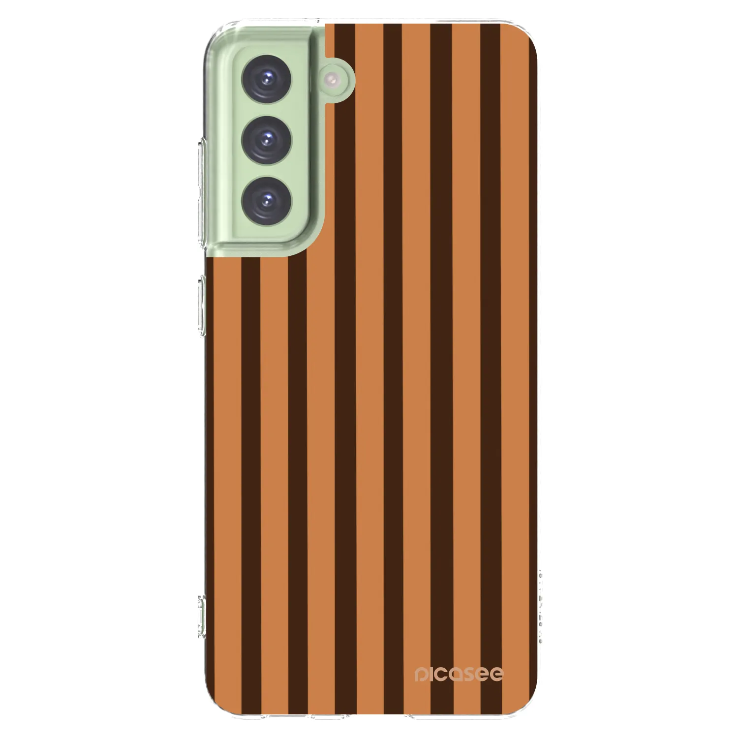 Picasee διαφανής θήκη σιλικόνης Samsung Galaxy S21 FE 5G - Caramel lines