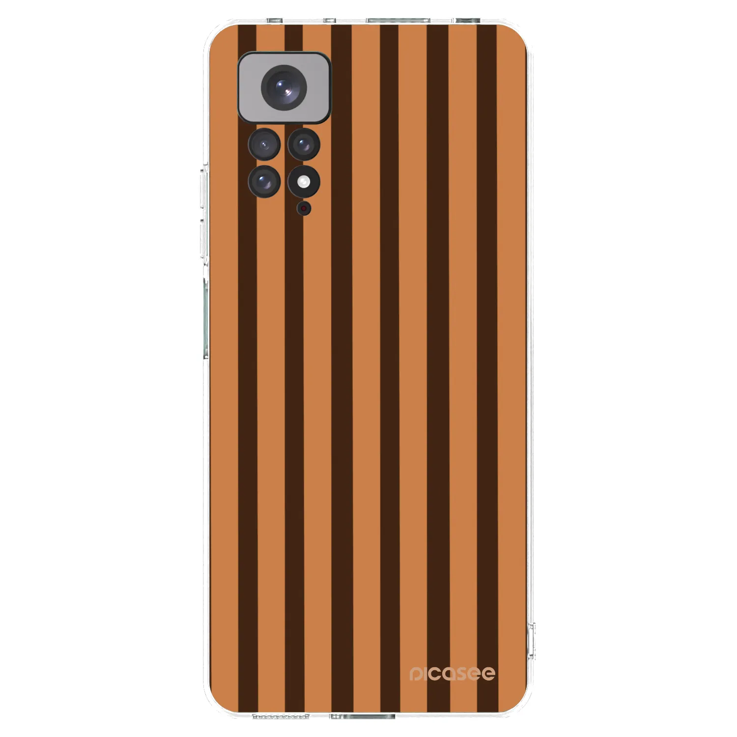 Picasee διαφανής θήκη σιλικόνης Xiaomi Redmi Note 11S 4G - Caramel lines