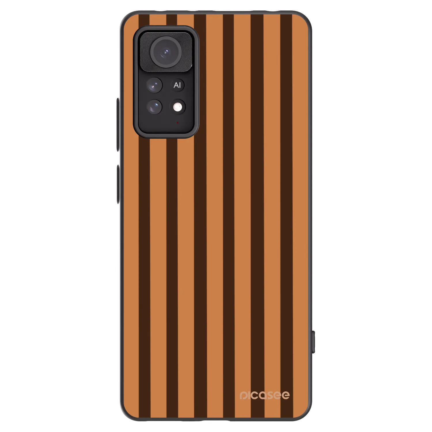 Picasee Μαύρη θήκη σιλικόνης για Xiaomi Redmi Note 11 Pro 5G - Caramel lines