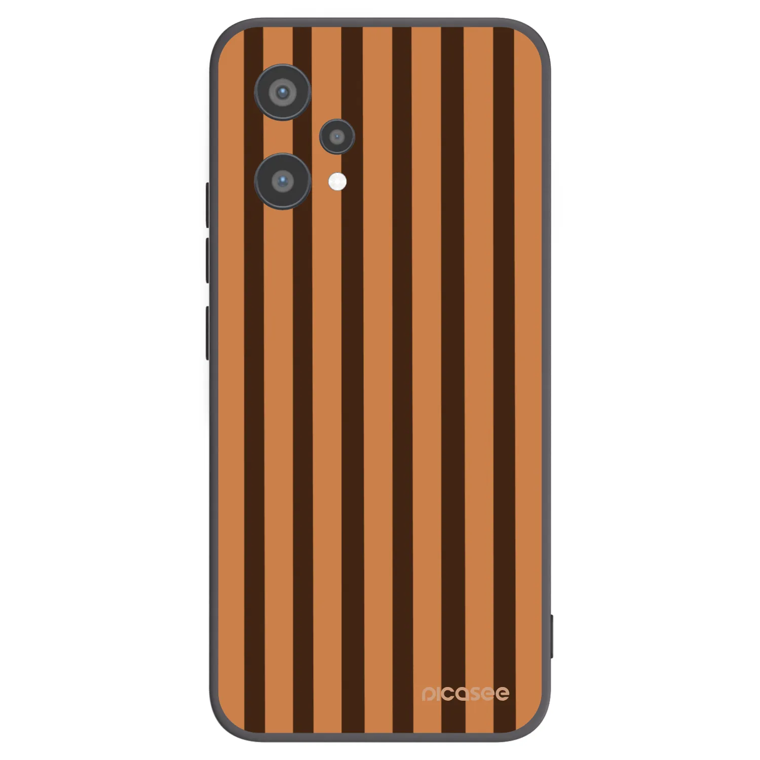 Picasee Μαύρη θήκη σιλικόνης για Realme 9 Pro 5G - Caramel lines