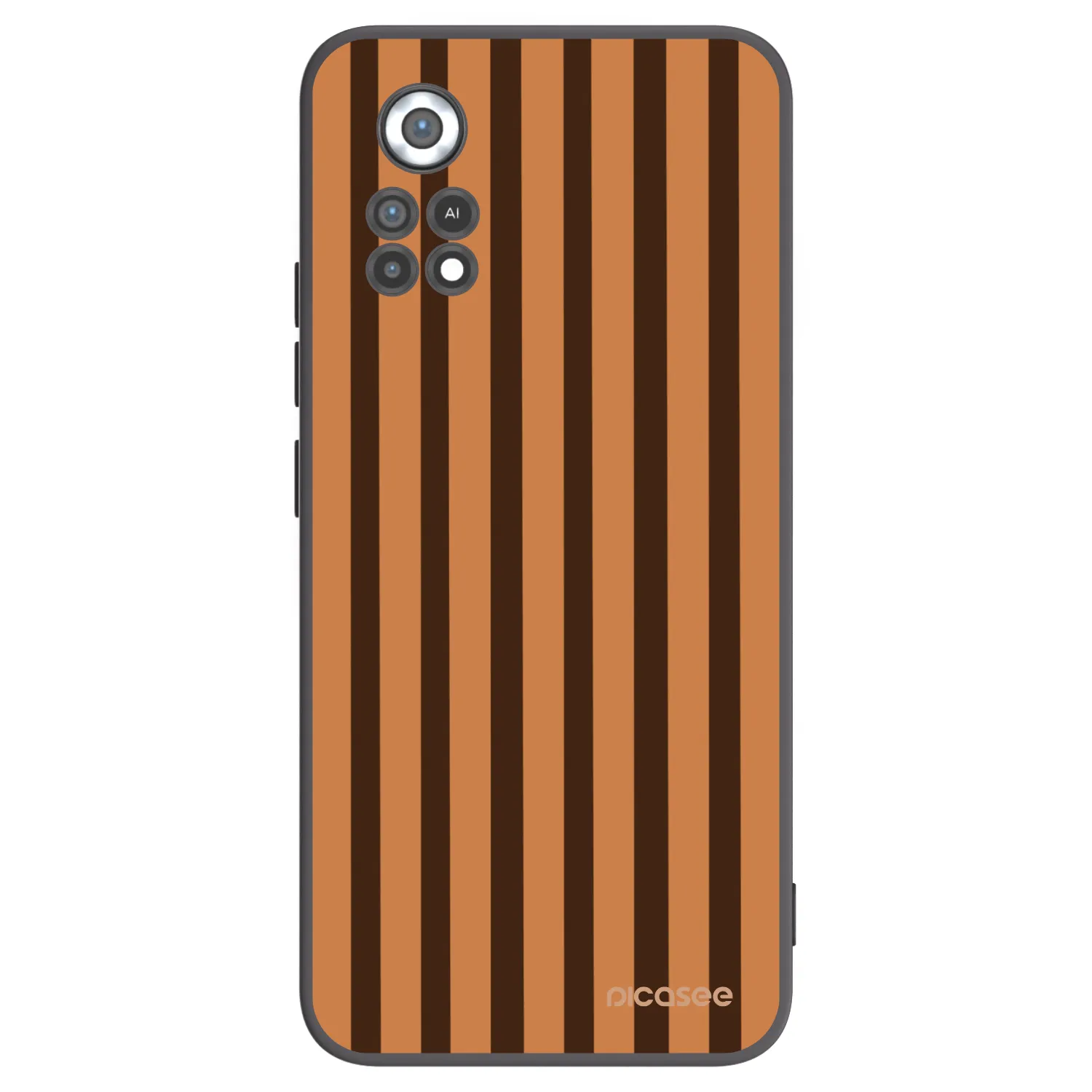 Picasee Μαύρη θήκη σιλικόνης για Xiaomi Poco X4 Pro 5G - Caramel lines