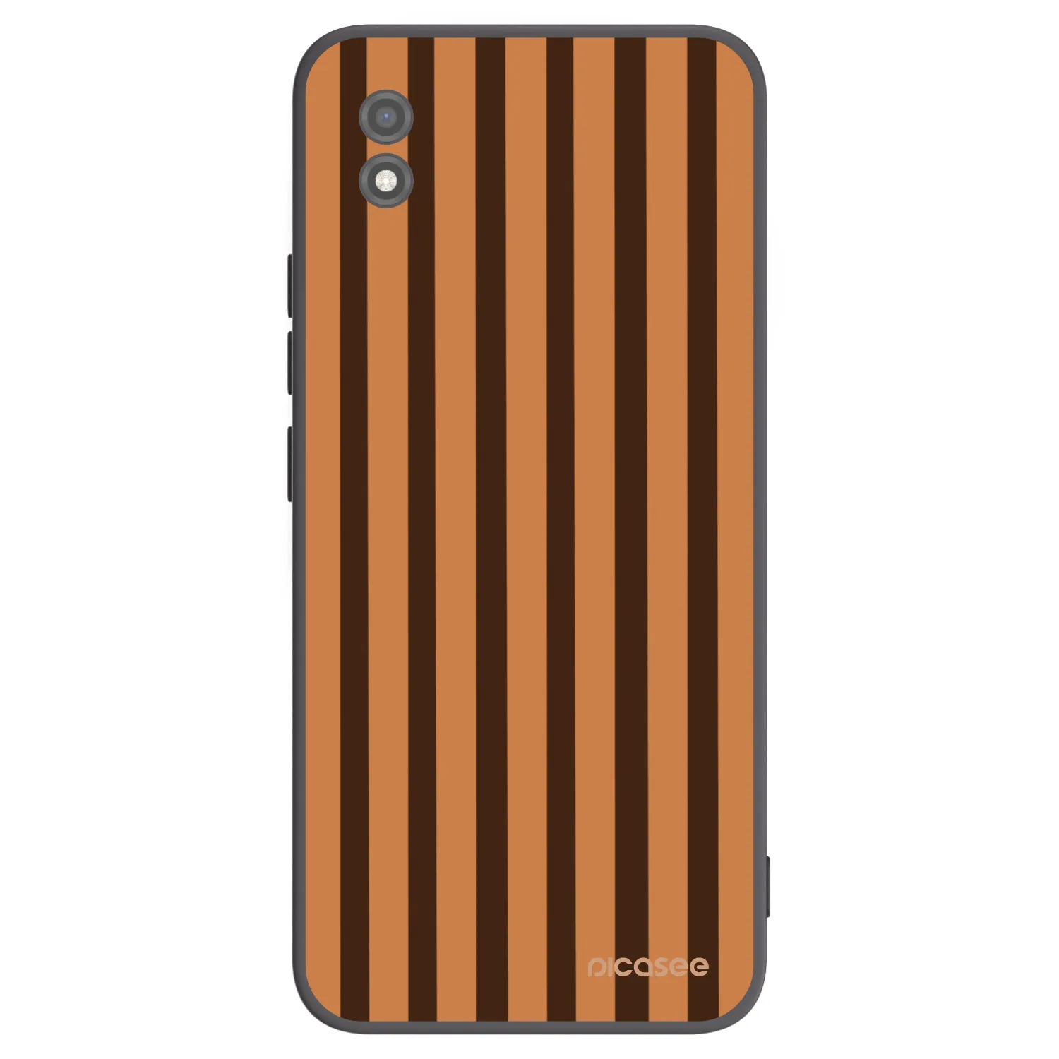 Picasee Μαύρη θήκη σιλικόνης για Realme C11 (2021) - Caramel lines