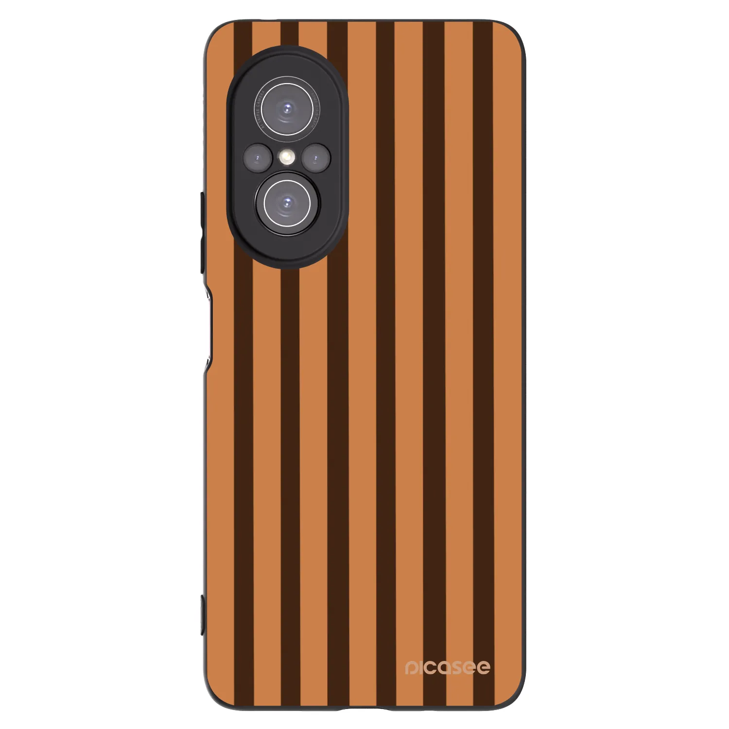 Picasee Μαύρη θήκη σιλικόνης για Huawei Nova 9 SE - Caramel lines